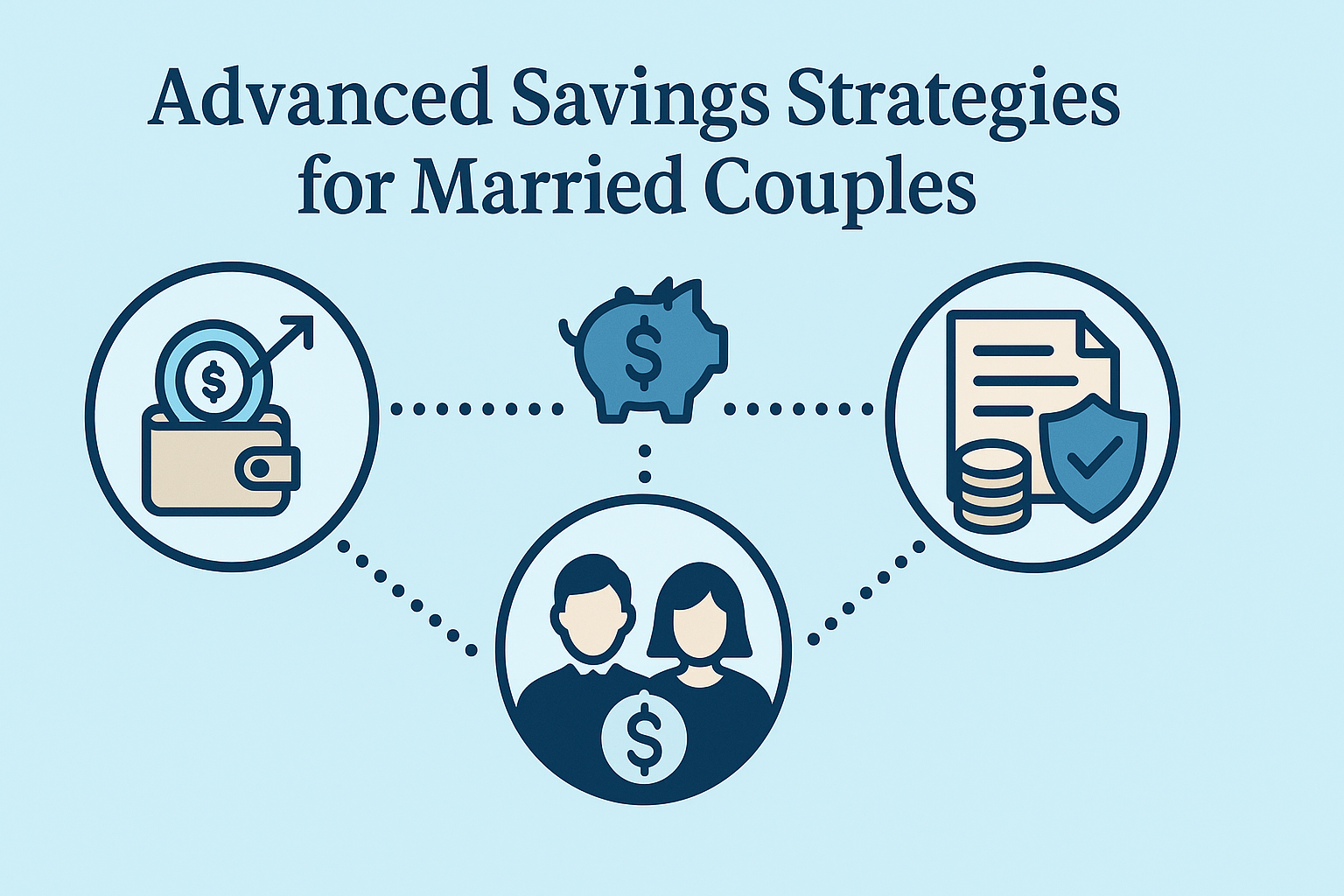Infographic showcasing the best retirement calculator for married couples with visual icons representing 401(k) maximization, Roth IRA utilization, and annuity planning strategies for effective savings